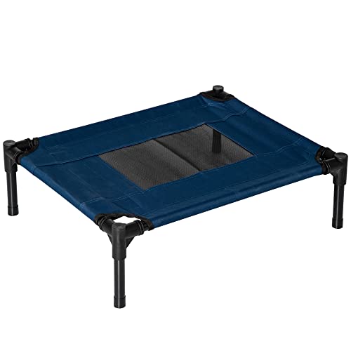 PawHut Cama Elevada para Perros Gatos Portátil Cama para Mascotas con Zona de...