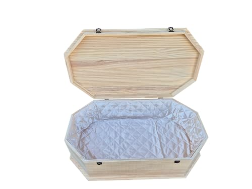 petbye Ataúd de Madera para Mascotas, diseño Octogonal, Acabado Natural –...