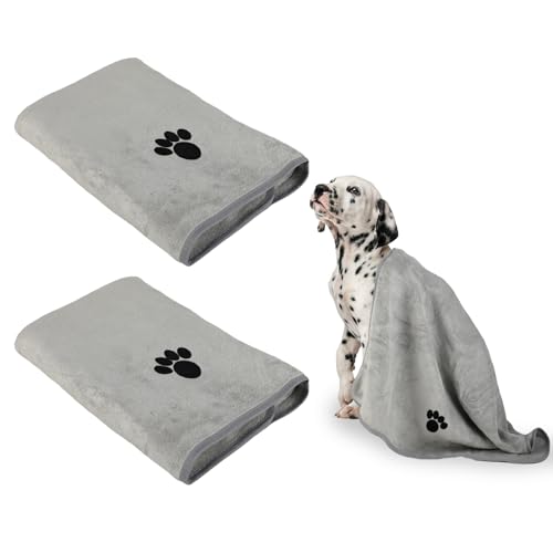 Toallas para Perros de 100 x 50 cm Paquete de 2, Toallas de baño Grandes para...