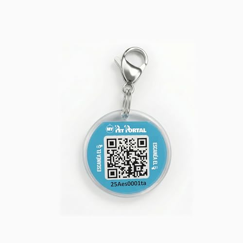 Placa de Identificación para Perros y Gatos con Código QR | Chapa...