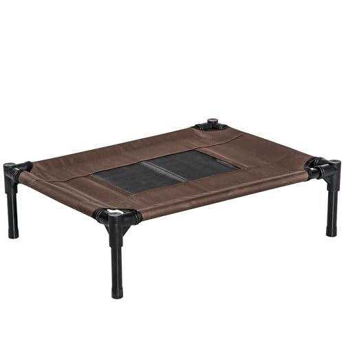 PawHut Cama Elevada para Perros Gatos Portátil Cama para Mascotas con Zona de...