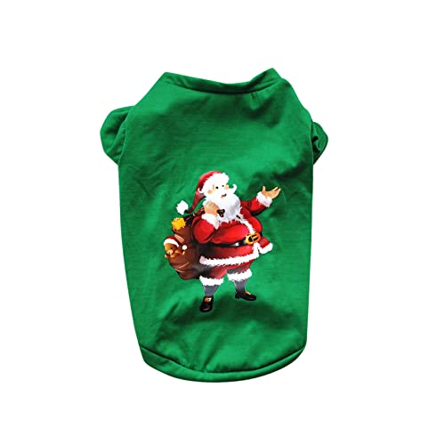 Mashaouyo Camiseta de Navidad con estampado de dibujos animados para mascotas,...