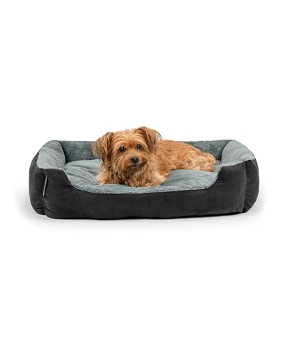 lionto Cama, cojín, cesta perros con tamaño (L) 75x60 cm gris/negro