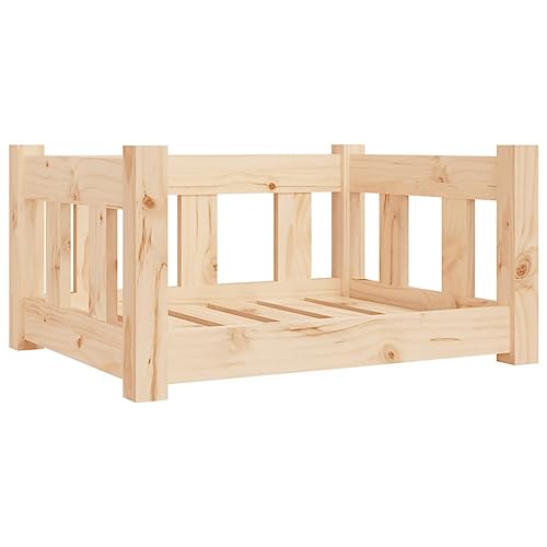 vidaXL Cama para Perros Madera Maciza de Pino 55,5x45,5x28 cm