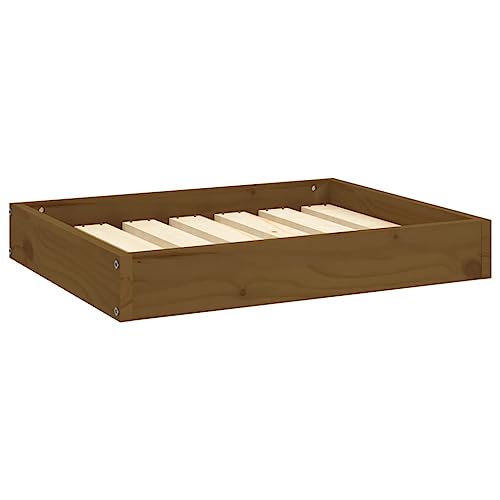 vidaXL Cama para Perros Madera Maciza Pino Marrón Miel 61,5x49x9 cm Mascotas