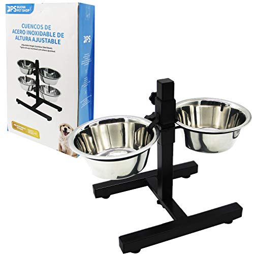 BPS Comederos Bebedero para Perros Acero Inoxidable con Pie Soporte Juego de...