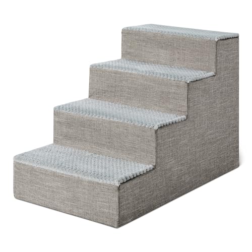 Amazon Basics - 45,7cm de Alto, Escalera para Perros para Cama Alta, Sofá y...