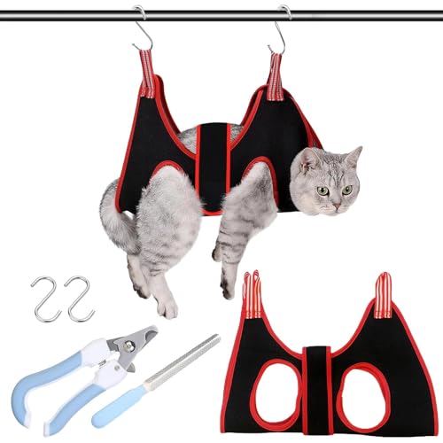 GmwyCzV Hamaca Aseo Mascotas, Kit de Accesorios de Aseo, Hamaca Multifuncional...