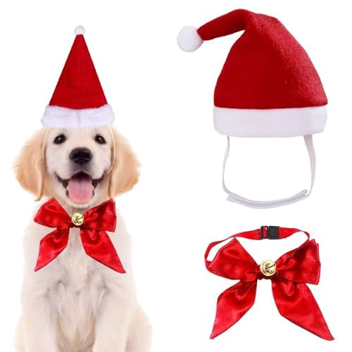Gorro de Navidad para mascotas, juego de accesorios para disfraz de perros,...