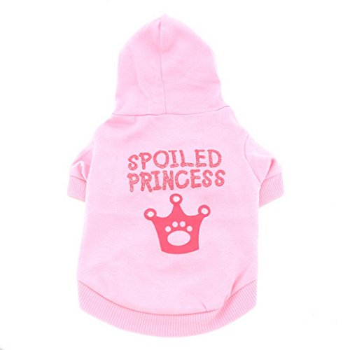 SMALLLEE_LUCKY_STORE Perro pequeño Ropa Camisas Sudadera Niñas Corona Cachorro...