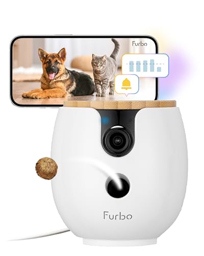 Furbo Mini cámara de 360º para mascotas, desbloquea la cámara inteligente y...