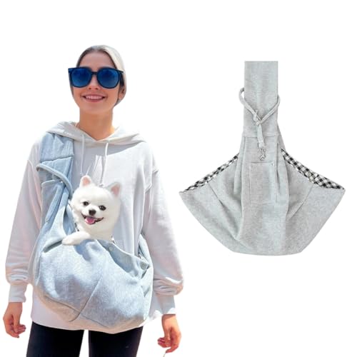 NHPY 1 Pieza Gris Transportín para Perros, Transportín para Perros Pequeños,...