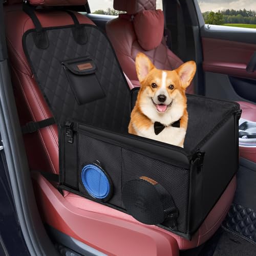 Looxmeer Asiento Coche Perro, Funda Protector Delantero Homologado con Pared...