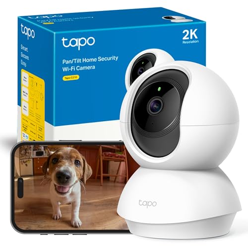 Tapo C210 - Cámara IP WiFi 360° Cámara de Vigilancia 2K (3MP),Visión...