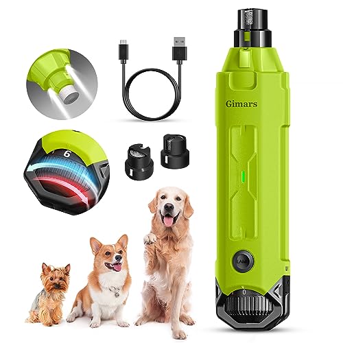 Gimars Lima De Uñas Eléctrica para Perros, Ajustable 6 Velocidades Cortador De...