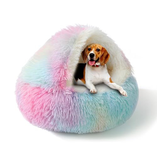 Cama tranquilizante para perros pequeños y gatos grandes, cama cálida y...