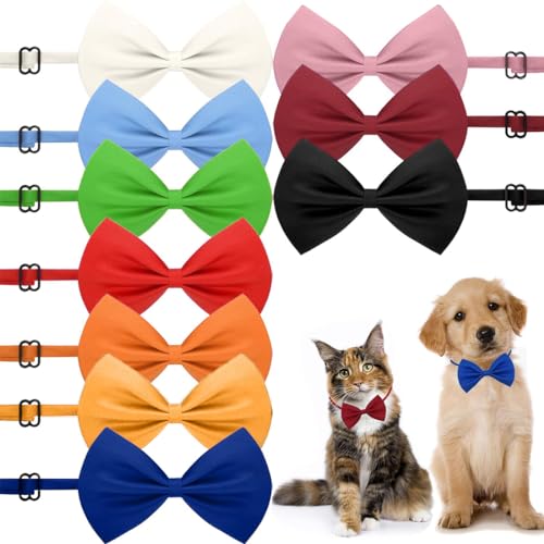 Conjunto de 10 Collares Básicos para Perros con Pajarita - Duraderos, Cómodos...
