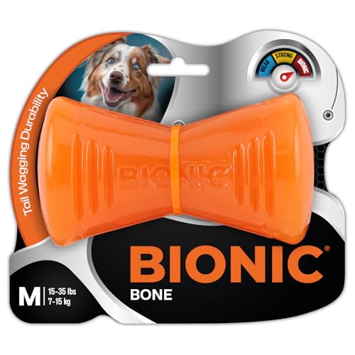 BIONIC Juguete Interactivo para Perros Hueso, M, 12 cm
