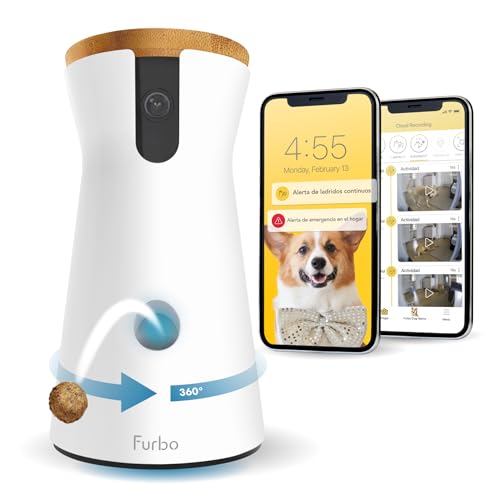 Cámara para perros Furbo 360° + Paquete de seguridad doméstica [PREMIUM CON...