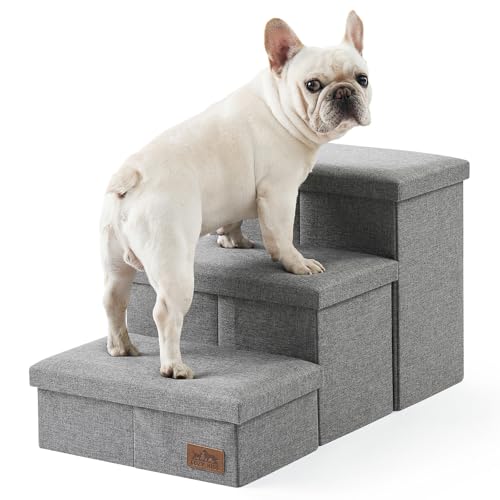 COZY KISS Escalera para Perros Pequeños con Almacenamiento, Plegable Rampa para...