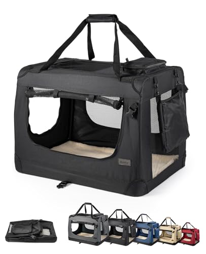 lionto Bolsa de Transporte para perros gatos box caja plegable, (L) 70x52x50 cm,...