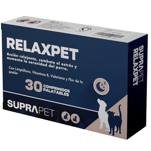 Suprapet Relax Calmante para Perros y Gatos 30 Comprimidos - Relajante Natural...