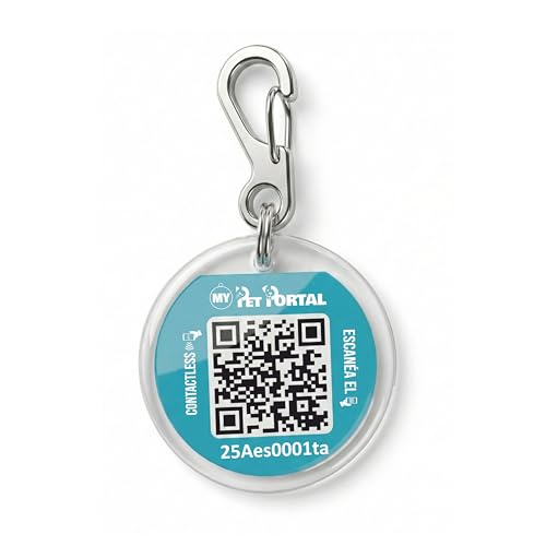 Placa de Identificación para Perros y Gatos con Código QR + NFC | Placa...