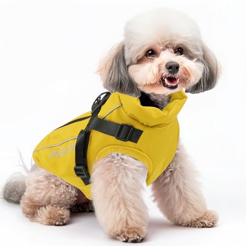 PcEoTllar Abrigo Impermeable para Perros pequeños, Chaqueta Reflectante cálida...