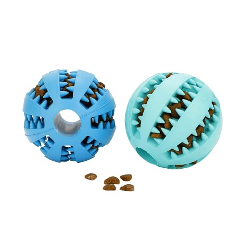 DEWEL Set de 2 Pelota Perro, Bolas Interactivos para Perros, Juguete Dispensador...