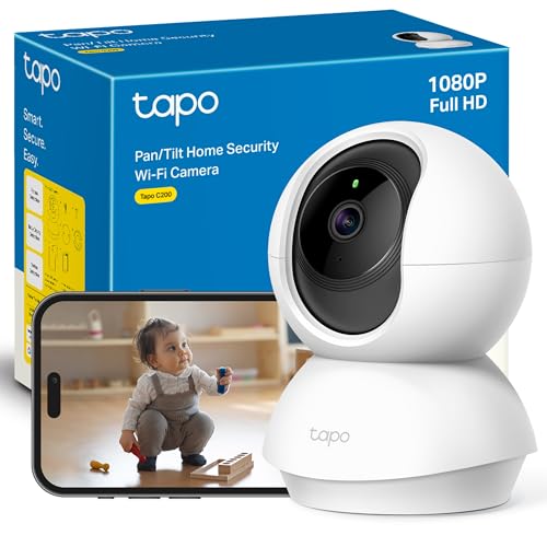 Tapo C200 - Cámara IP WiFi 360° Cámara de Vigilancia FHD 1080p,Visión...