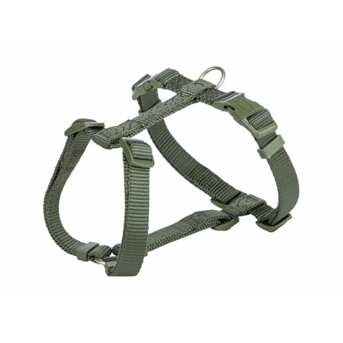 TRIXIE Arnés Premium, S–M, 42–60 cm/15 mm, Oliva-Verde