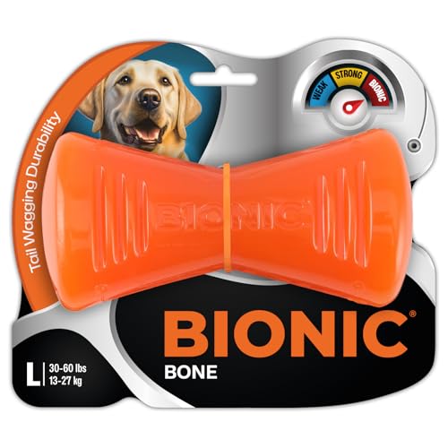 BIONIC Juguete Interactivo para Perros Hueso, L, 15 cm