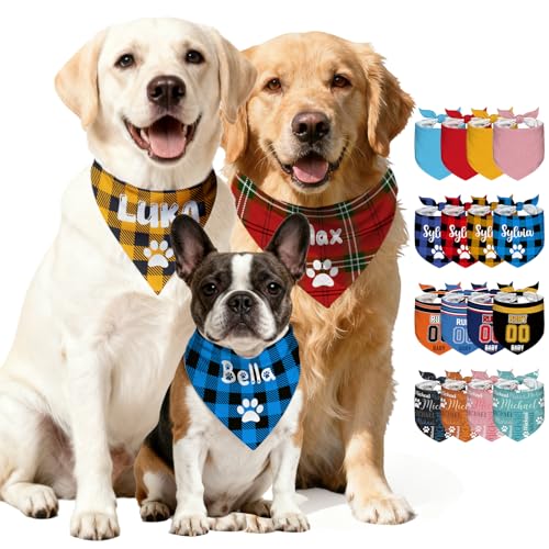 Bandana personalizada para perro con nombre, bandana personalizada para perros...