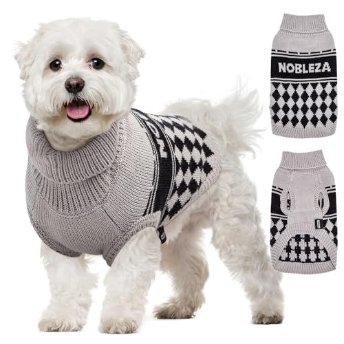 Nobleza - Jersey Perro Pequeño, Jersey Elástico para Perros con Cuello Alto,...