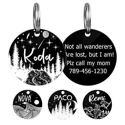 Etiquetas de identificación grabadas para mascotas, Placas de personalizadas...