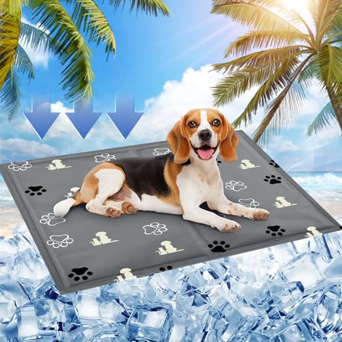 SRJEQC Manta Fría y Cama Refrescante para Perros y Gatos 65*50cm con Gel No...