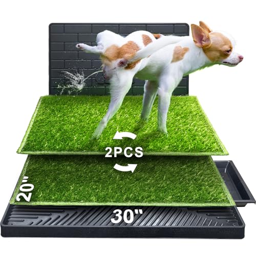 Hompet Inodoro para Perros con 2 Piezas de césped Artificial, Arenero Meadero...