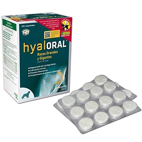 Hyaloral 120 comp para Perros de Razas Grandes y Gigantes | Suplemento...