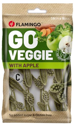 Snacks para Perros – Veggie Cepillo Dental con Manzana Verde – 7,5cm –...