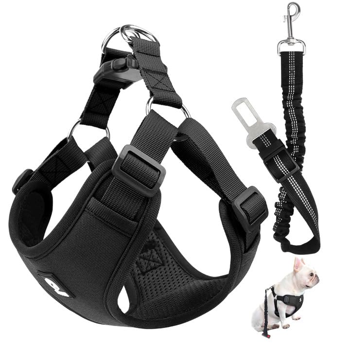 Arnés de Coche para Perro de WhizNook, Cinturón Perro Coche de Malla Suave y...