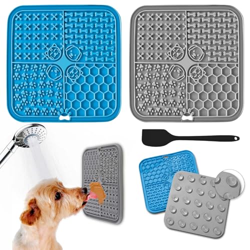 ROELLY Alfombra para Lamer 2 Piezas y 1 Espátula de Silicona, Lick Mat para...