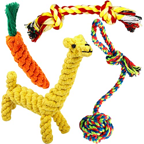 Decyam Juego de Juguetes para Perros pequeños, 4 Piezas de Juguete para...