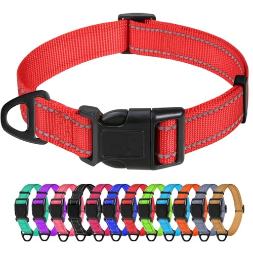 TagME Collar Perro Ajustable,Collar Nylon Reflectante,para Caminar Correr...