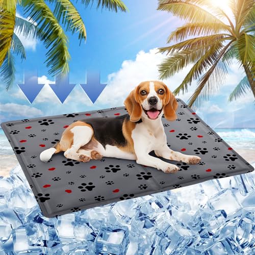 Manta Fria para Mascotas con Gel No Tóxico, Cama Refrescante 65*50cm,...
