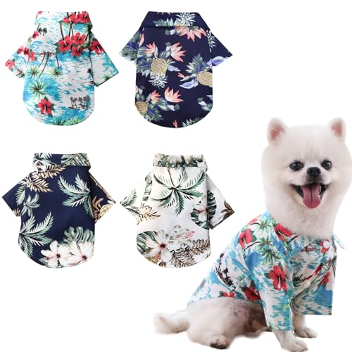 TYXHXTF 4Pcs Camisas para Perros, Ropa Transpirable de Verano Chaleco Suave,...