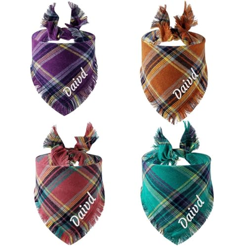 Bandana personalizada para perro, con nombre bordado, bandanas para perro con...