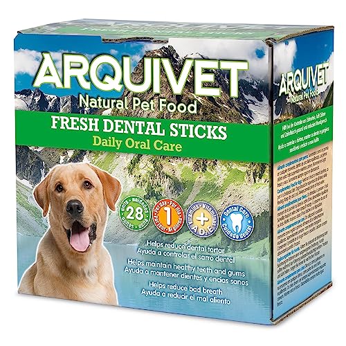 Arquivet Fresh Dental Sticks - Snacks dentales Perros - Sabor Menta - Caja -...