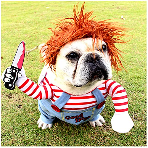 DELIFUR Perro Horrible Disfraz Mascota Ropa de Halloween Gato Cosplay Traje de...