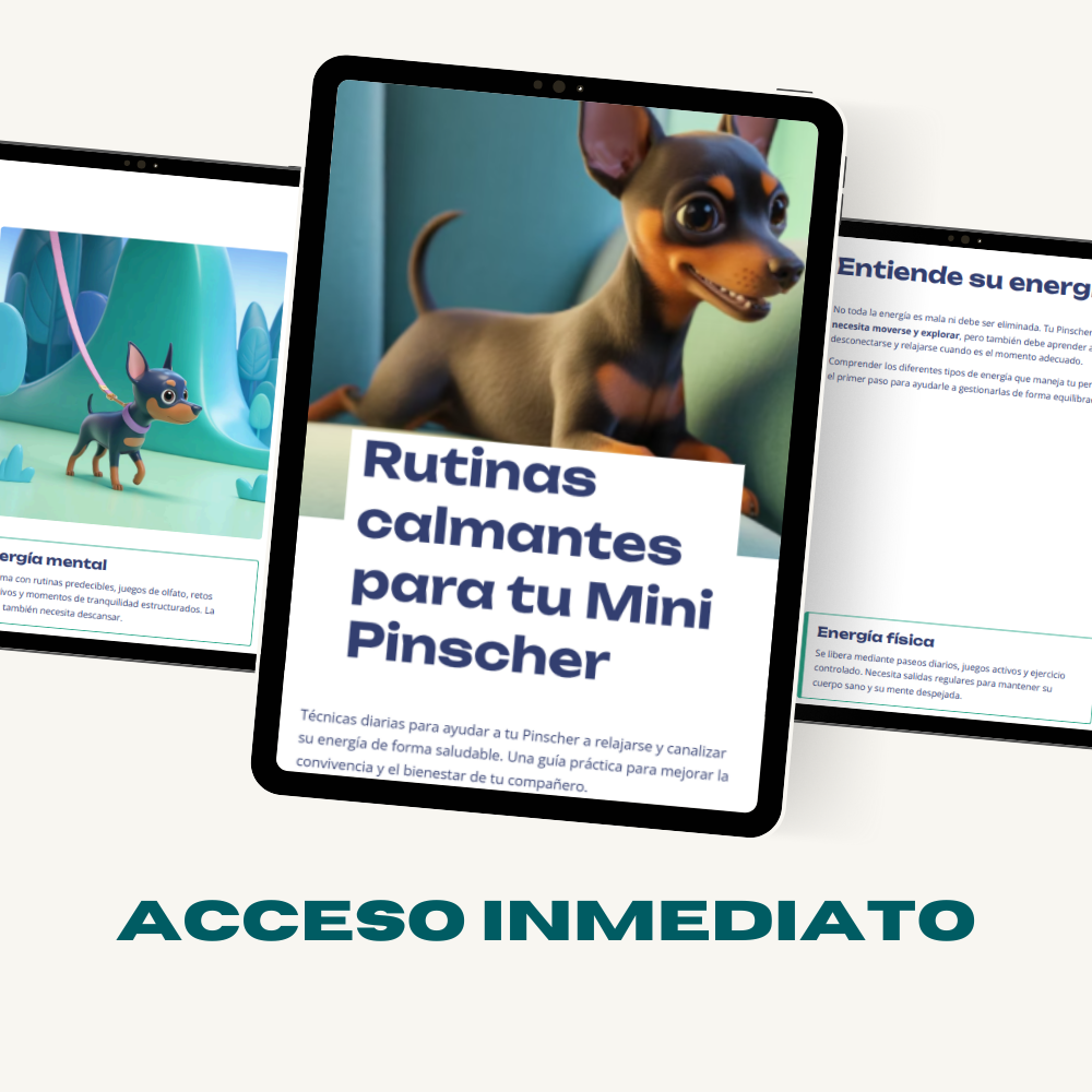 rutinas calmantes para mini pinschers nerviosos
